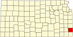 State map highlighting Crawford County