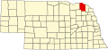 State map highlighting Cedar County