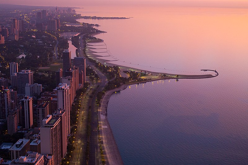 File:Chicago Summer Sunrise (27782431473).jpg