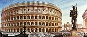 Rekonstruktion av Neros koloss vid Colosseum.