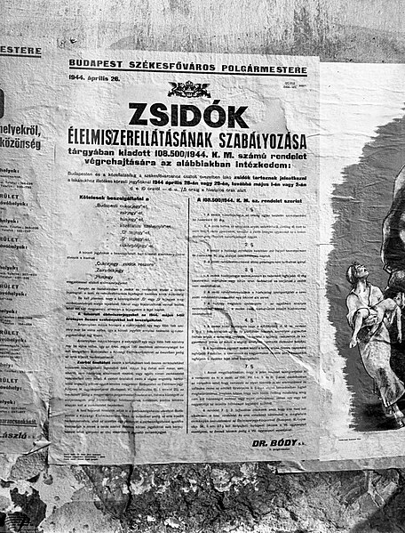 File:Decree of regulating the food supply of Jews, 1944 Hungary Fortepan 72696.jpg