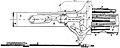 The Maxim gun employs a toggle-lock mechanism.