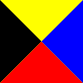 English: International signal flag Deutsch: Internationale Signalflagge