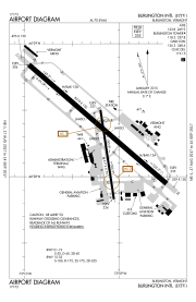 A map with a grid overlay showing the terminals runways and other structures of the airport.