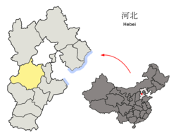 Vị trí của Bảo Định trong tỉnh Hà Bắc và toàn lãnh thổ Trung Quốc