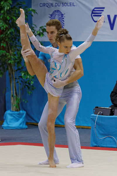 File:2014 Acrobatic Gymnastics World Championships - Mixed pair - Qualifications - France 01.jpg