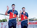 Wang Chi-lin et Lee Yang, médaillés d'or en badminton double.