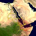 Image 3Supposed location around the Red Sea and major travel routes by land and sea (from History of Somaliland)