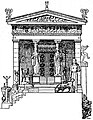 Front view of the Siphnian Treasury with framing antae