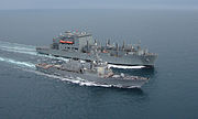 Amelia Earhart conducting underway replenishment with USS Hopper (DDG-70), November 2009