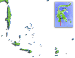 Kaart van de Provincie Zuid-Sulawesi in Indonesië