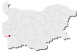 Karte von Bulgarien, Position von Kotscherinowo hervorgehoben