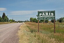 Paris (Idaho), Ortsschild.JPG