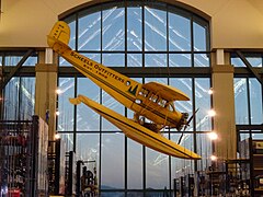 An airplane hanging from the ceiling of Scheels in Sparks