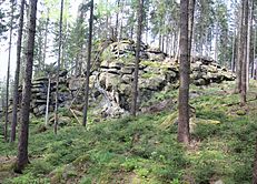 Beeindruckende Felsformation in der Umgebung