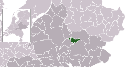 Prikazana pozicija Zutphena na karti občin v provinci Gelderland