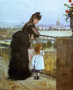 Femme et enfant au balcon, 1872,