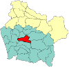 Location of the commune of Padre Las Casas in the Araucanía Region