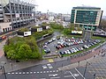 From the Sandman Signature hotel, showing Strawberry Place, St James Metro entrances & car park, and Gallowgate (the street)