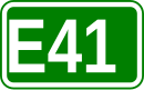 Zeichen der Europastraße 41