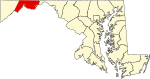 State map highlighting Allegany County