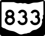State Route 833 marker