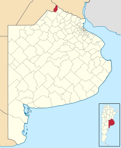 location of San Nicolás Partido in Buenos Aires Province