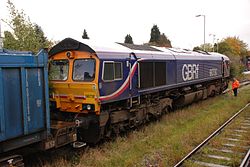 GB Railfreight Class 66 at the British Gypsum plant, East Leake.