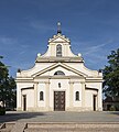 * Nomination Front view of Our Lady Queen of Poland church in Marymont, Warsaw --LoMit 21:31, 4 November 2024 (UTC) * Promotion  Support Good quality. --Rbrechko 23:54, 4 November 2024 (UTC)