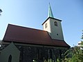 Turm und Dach von der Nordseite her gesehen