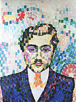 Robert Delaunay, 1906, Portrait de Metzinger, 55 cm x 43 cm