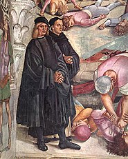 Auto-retrato de Luca Signorelli (à esquerda) com Fra Angelico.