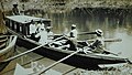 Cabinboat with rowers