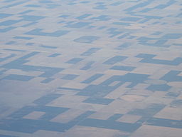 An aerial view of eastern Colorado