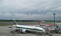 B777 d'Alitalia et B747 de Northwest au Terminal 1