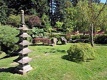 'Japanese Memorial Garden', Dinner Bay, eiland Mayne, Canada, gebouwd ter herinnering aan de in 1942 gedeporteerde Japanse gemeenschap