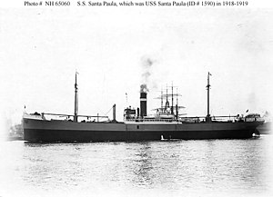 SS Santa Paula in 1917