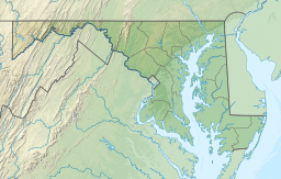 Location of Lake Elkhorn in Maryland, USA.