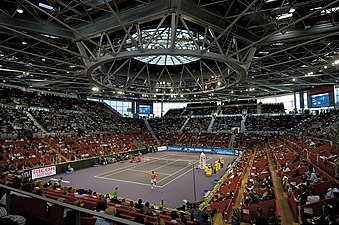 Rafael Nadal (blíže) na vítězném Madrid Masters 2005