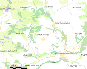 Poziția localității Chalinargues