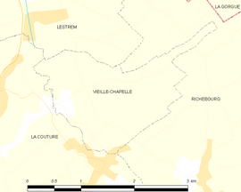 Mapa obce Vieille-Chapelle