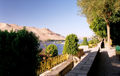 A view to Nile's west bank from the Aswan Botanical Garden