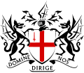 Coat of arms of the City of London (B&W)