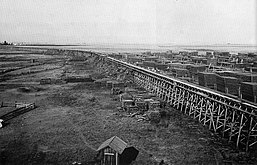 The flume terminal of the Fresno Flume and Irrigation Company in Clovis.