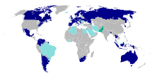 Carte de répartion des chapitres Wikimédia en 2019