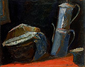 Marcel Poncet - Nature morte grande cafetière