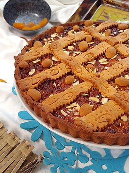 Abrikoos crostata met honing