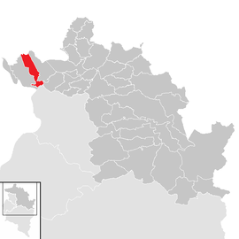Poloha obce Fußach v okrese Bregenz (klikacia mapa)