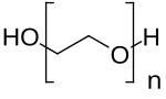 Chemical structure of polyethylene glycol