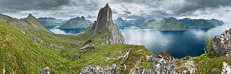 View from a ridge between Segla and Hesten, Senja